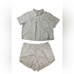 Auden White and Blue Floral Sleepwear